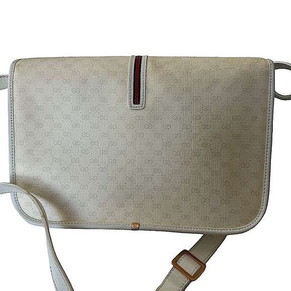 Gucci vintage beige Gg canvas shoulder bag - Picture 12 of 16